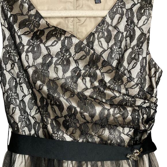 ABS Kids by Allen Schwartz Little Girls Black Tulle Formal Sequin Dress Size 14 - Picture 13 of 16